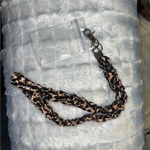 Leopard Print Lanyard with Clear ID Holder